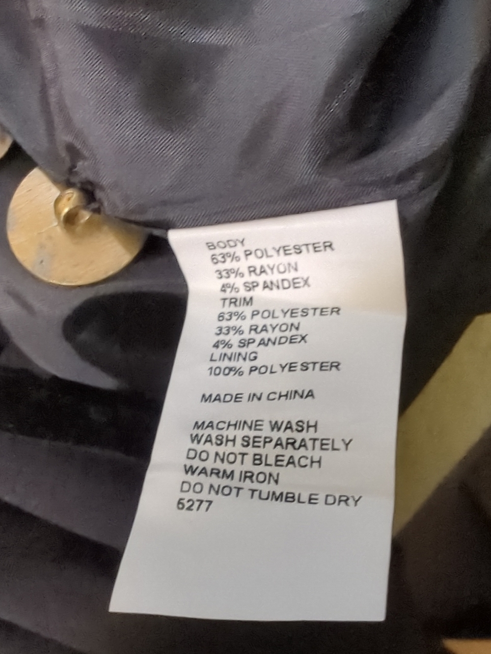Black Military/Pirate Coat EU44/US 12/L - Picture 6 of 6